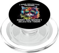 Ho Selettivo Udito fresco divertente gatto Indossare le cuffie PopSockets PopGrip per MagSafe