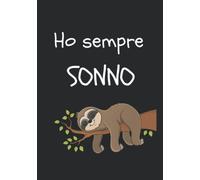 Ho sempre sonno - Quaderno ironico a righe con frase divertente: Taccuino a righe senza margine - B5 - Copertina flessibile- 100 Pagine