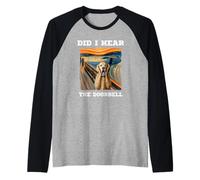 Ho sentito il campanello? Sorpreso Sconvolto Cane Divertente Cane Maglia con Maniche Raglan