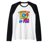 Ho servito 100 Giorni di Divertimento - Tennis Celebration Maglia con Maniche Raglan