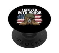 Ho servito con onore Veteran Women Military Pride Patriotic PopSockets PopGrip Adesivo