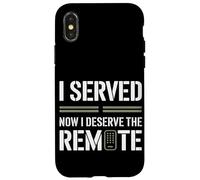 Ho servito ora mi merito il giorno dei veterani remoti Custodia per iPhone X/XS