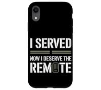 Ho servito ora mi merito il giorno dei veterani remoti Custodia per iPhone XR