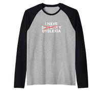 Ho Sesso Quotidiano Dislessia Divertente College Scherzo Gen Z Gag Meme Maglia con Maniche Raglan
