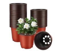 HO-SFSM 100 Pezzi Vasi per Piante in Plastica, Vasetti per Piantine Riutilizzabili con Fori di Drenaggio Efficienti, Piccoli Vasi da Coltivazione Multifunzionali per Piante da Interno e da Esterno