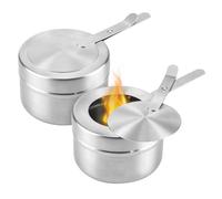 HO-SFSM 2 bruciatori per fonduta, contenitore per pasta combustibile | Pasta combustibile per scaldavivande, bruciatore portatile per fonduta, per Hot Pot, Dry Pot Cuisine, buffet, all'aperto