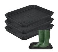 HO-SFSM 3 Pezzi Vaschette Per Scarpe, Tappetino Scolapioggia In Plastica Resistente, Per Scarpe Bagnate E Sporche, Per La Casa E Il Giardino 35 x 27,5 x 3 cm