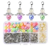 HO-SFSM 50 Pezzi Ciondolo Angelo Custode Set, Portachiavi con Ciondolo a Forma di Angelo Custode, per Fai da te Matrimonio Compleanno Regalo