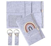 HO-SFSM Custodia protettiva per passaporto materno con 2 portachiavi, Custodia per Libretto di Maternità, per Passaporto di Vaccinazione,Regalo per Future Mamme e Neonati