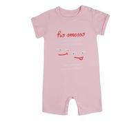 Ho smesso Pagliaccetto Neonato Cotone 0-24 Mesi - Body Neonato a Manica Corta Estivo con Stampa Divertente - Tutina Unisex, Morbida, Leggera con Bottoni per Bimbo e Bimba (9 Mesi, Rosa)
