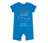 Ho smesso Pagliaccetto Neonato Cotone 0-24 Mesi - Body Neonato a Manica Corta Estivo con Stampa Divertente - Tutina Unisex, Morbida, Leggera con Bottoni per Bimbo e Bimba (6 Mesi, Blu)