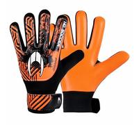 HO Soccer Game Blue Guanti da portiere, unisex, per bambini, nero/arancione, 6