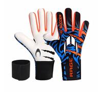 HO Soccer Rage Plus Hazard V2 Blue - Guanti da portiere, unisex, blu/arancione
