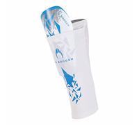 Ho Soccer Rebel Parastinco con Calzino con Tasca Traspirante e Flessibile, Resistente, Bianco/Blu, M