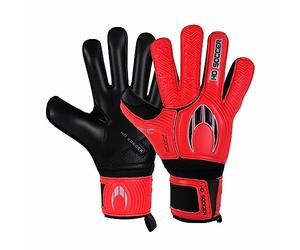 HO Soccer Ultimate One Flat Protek Red-Black Guanti da Portiere con Aste, Unisex Bambini, Rosso/Nero, 5,5