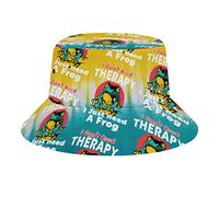 Ho Solo Bisogno di Una Rana Cappello da Pescatore Giallo Blu Rane Carine Anime Moda Unisex Packable Viaggi Cappellini da Sole Adolescenti Donna Uomo novità Cappelli da Esterno
