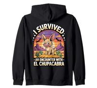 Ho Sopravvissuto a Un Incontro Con El Chupacabra Felpa con Cappuccio