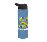 Ho sospeso il mio edificio per essere qui Brick Builder Block Building Stainless Steel Insulated Water Bottle