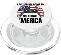 Ho sospeso il mio gioco per celebrare "Merica Gamer il 4 luglio PopSockets PopGrip per MagSafe