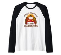 Ho sospeso Il Mio Gioco per Festeggiare Il Ringraziamento Maglia con Maniche Raglan