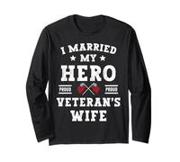 Ho Sposato Il Mio Eroe Orgoglioso veterano Moglie Memorial Day Vintage Maglia a Manica