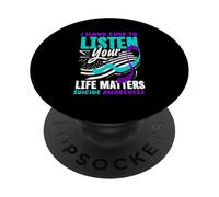 Ho tempo di ascoltare la consapevolezza della prevenzione del suicidio PopSockets PopGrip Adesivo