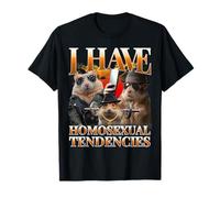 Ho tendenze omosessuali Divertente Hamster Meme Bootleg Maglietta