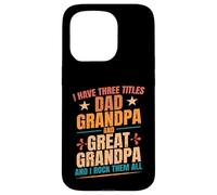 Ho tre titoli Papà Nonno Grande Nonno Festa del papà Custodia per iPhone 15 Pro