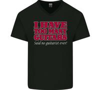 Ho Troppi Chitarre Divertente Chitarrista Maglietta In Cotone A V Per Uomo