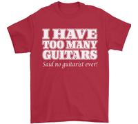 Ho Troppi Chitarre Ha Detto Nessun Chitarrista Mai Uomo T-Shirt 100% Cotone