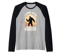 Ho Trovato Gesù Ancora alla Ricerca di Bigfoot Christian Sasquatch Maglia con Maniche Raglan