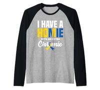 Ho Un Amico con Una sindrome di Down Chromie T21 Extra Maglia con Maniche Raglan