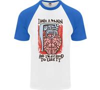 Ho Un Cervello E Sono Pronto A Usarlo Maglietta Da Baseball S/S Per Uomo