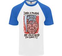 Ho Un Cervello E Sono Pronto A Usarlo Maglietta Da Baseball S/S Per Uomo