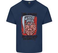 Ho Un Cervello E Sono Pronto A Usarlo Maglietta In Cotone A V-Collo Per Uomo