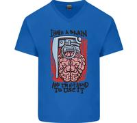 Ho Un Cervello E Sono Pronto A Usarlo Maglietta In Cotone A V-Collo Per Uomo