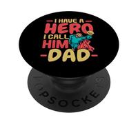 Ho un eroe Lo chiamo papà Miglior papà di sempre Festa del papà PopSockets PopGrip Adesivo
