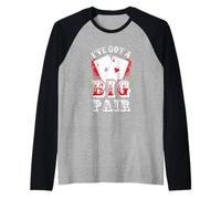 Ho Un Grande Paio di Giocatori di Poker Gioco D'Azzardo Casino Party Joke Maglia con Maniche Raglan