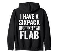 Ho un Sixpack sotto la mia bandiera Funny Dad Bod Felpa con Cappuccio