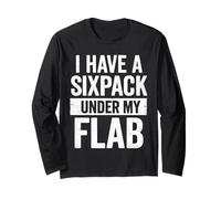 Ho un Sixpack sotto la mia bandiera Funny Dad Bod Maglia a Manica