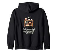 Ho una relazione impegnata con la mia libreria Felpa con Cappuccio