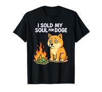 Ho venduto la mia anima per Doge Divertente Crypto Meme Dogecoin Shiba Inu Maglietta