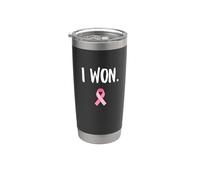 Ho vinto la consapevolezza del cancro al seno sopravvissuto al nastro rosa Bicchiere termico in acciaio inox doppia parete