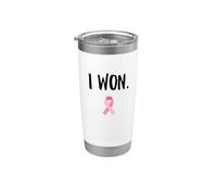 Ho vinto la consapevolezza del cancro al seno sopravvissuto al nastro rosa Bicchiere termico in acciaio inox doppia parete