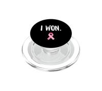 Ho vinto la consapevolezza del cancro al seno sopravvissuto al nastro rosa PopSockets PopGrip per MagSafe