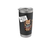 Ho visto alcune cose strane gatto scioccato umorismo sarcastico Bicchiere termico in acciaio inox doppia parete