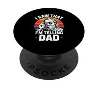 Ho visto che sto dicendo papà retrò divertente papà PopSockets PopGrip Adesivo