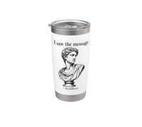 Ho visto il messaggio Avoidicus filosofia umorismo busto romano Bicchiere termico in acciaio inox doppia parete