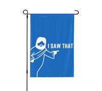 Ho visto quel divertente Gesù cristiano Dio Cristo Croce 2024 Solo bandiera da giardino di dimensioni doppie 28"X40" bandiera da giardino decorazione per la casa all'aperto cartello per la casa