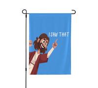 Ho visto quel divertente Gesù cristiano Dio Cristo Croce 2024 Solo bandiera da giardino di dimensioni doppie 12,5"X18" Bandiera da giardino Decorazione per la casa all'aperto Cartello per la casa